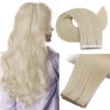 Platinum Blonde Human Hair Tape-In Extensions
