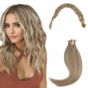 Genius Weft Human Hair Bundles Light Brown Platinum Blonde